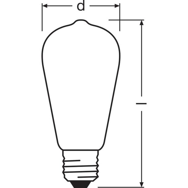 Lampa LED, klasyczny kształt bańki Edison 6,5W 827 230V plastik E27