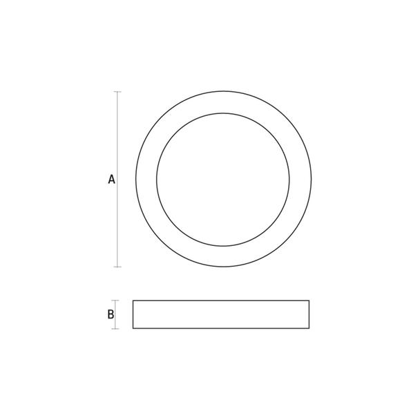 ALGINE  ECO LED ROUND  230V 12W IP20  CW SUFITOWE biała ramka NATYNKOWA
