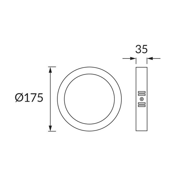 Oprawa sufitowa LED EDOR LED C 12W WHITE CCT 04759 IDEUS