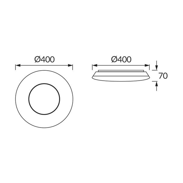 Plafoniera SMD LED RINGE LED 24W 4000K 03283 IDEUS