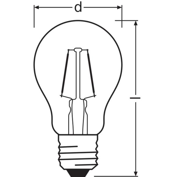 Lampa LED STAR CL A Green 15 non-dim 4W E27