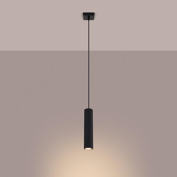 Sollux Lampa wisząca KARBON 1 czarny SL.1573