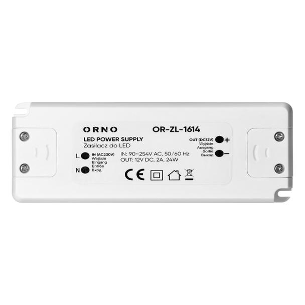 Zasilacz LED 12V DC 24W 2A IP20 OR-ZL-1614 ORNO
