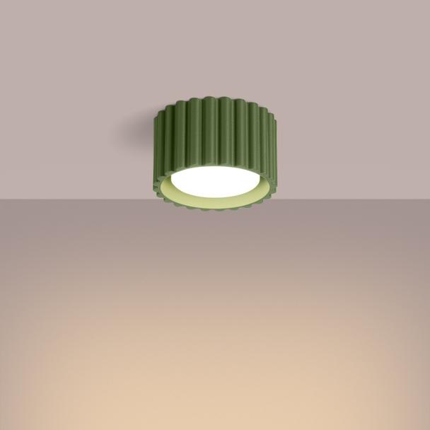 SOLLUX Plafon AURA 1 zielony oliwkowy Gx53 ; SL.1797
