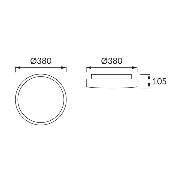 PLAFONIERA SMD LED 24W 4000K SOLA 02785 IDEUS