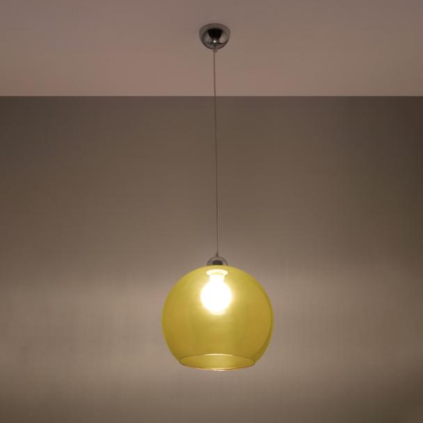 Sollux Lampa wisząca BALL żółta SL.0252