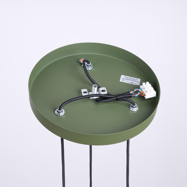 Lampa wisząca HALO 3P zielona oliwka