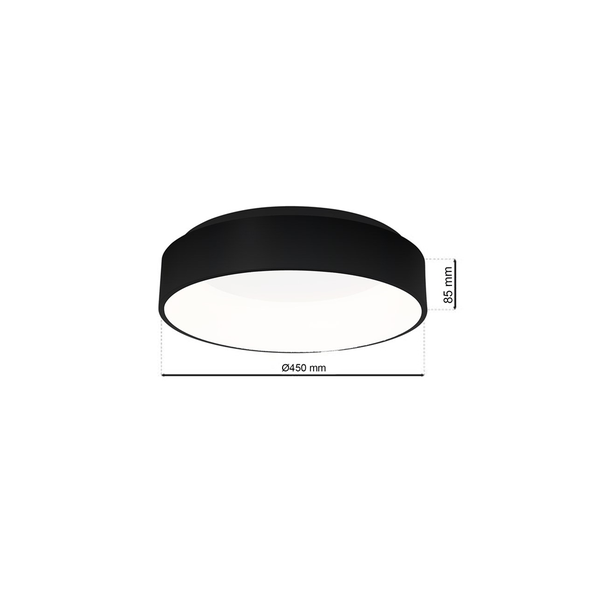 plafon LED Ohio 24W 1680lm 4000K czarny ML3832 Milagro