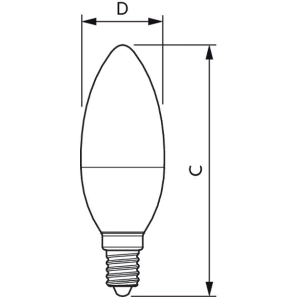 Żarówka LED Kulka PILA 4,9W=40W 470lm / 2700K barwa ciepła LED 40W B35 E14 WW FR 1CT/10 9,29004E+11 PHILIPS