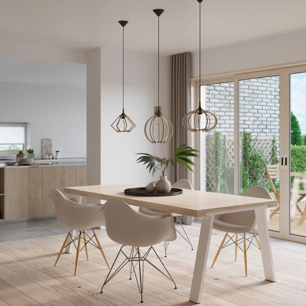 Sollux Lampa wisząca POMPELMO naturalne drewno SL.0393