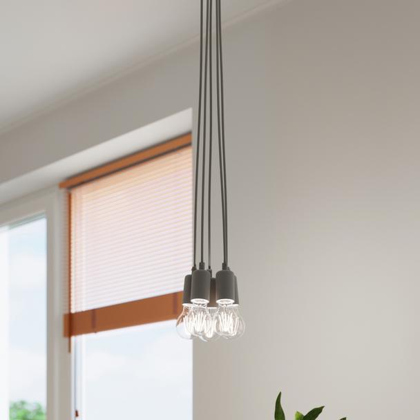 Sollux Lampa wisząca DIEGO 5 szara SL.0577