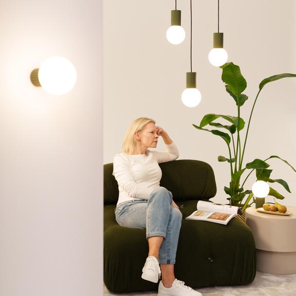 Lampa biurkowa HALO zielona oliwka