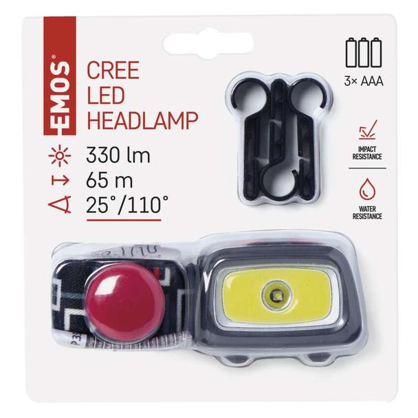Latarka czołowa LED 330lm COB+CREE 3×AAA P3531 EMOS