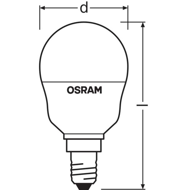 Lampa LED STAR+ CL P RGBWFR 25 dimmable via remote control 4,5W 827 E14