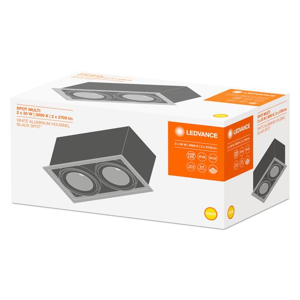Oprawa SPOT MULTI 2x30W 3000K FL WT BK