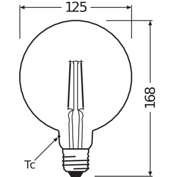 Lampa LED Vintage 1906 CL PINECONE Filament szkło przezroczyste GOLD 40 non-dim 4,5W 825 E27