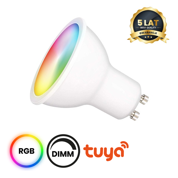 Żarówka LED Wi-FI GU10 5W Smart Tuya RGB+CCT+DIM EKSM6673 Milagro