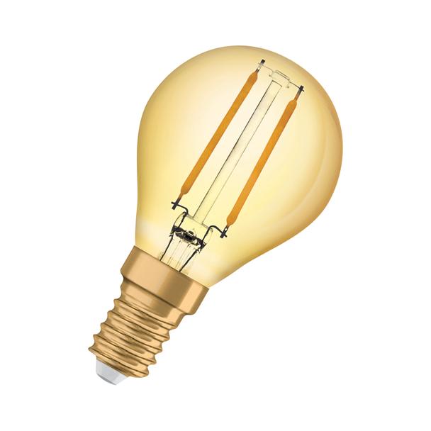 Lampa LED Vintage 1906 CL P Filament szkło przezroczyste GOLD 22 non-dim 2,5W 824 E14