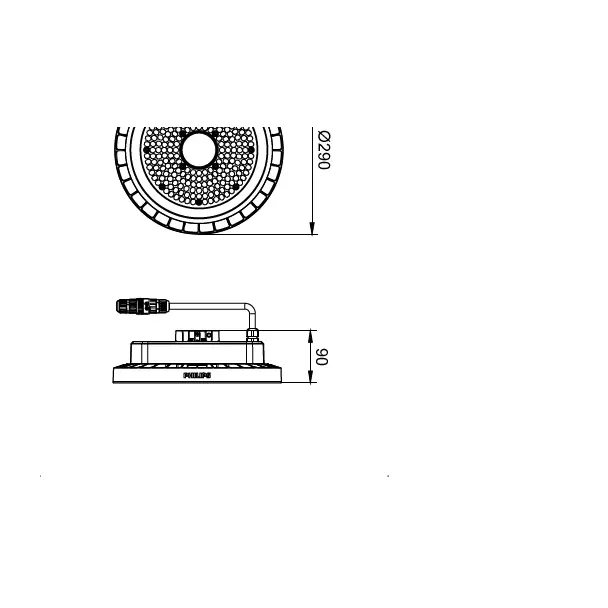 Oprawa Highbay Coreline BY120P G5 67W 10500lm IP65 6500K barwa zimna LED105S/865 PSU WB 5 lat gw. 9,11402E+11 PHILIPS