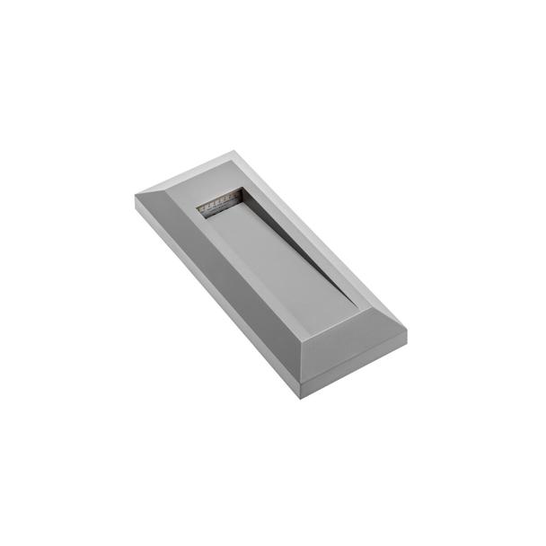 OPRAWA SCHODOWA LED SILVER PB, 1W, 45LM, AC220-240V, 50/60HZ, KĄT ŚWIECENIA 120*, IP65, PROSTOKĄT, C LD-OSSLPB1W-80 GTV Poland