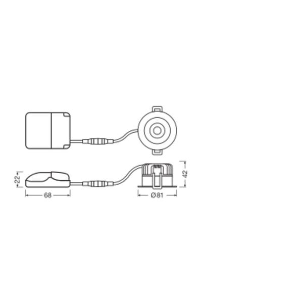 Oprawa SP FIX P 8W 927 PS DIM IP44 WT