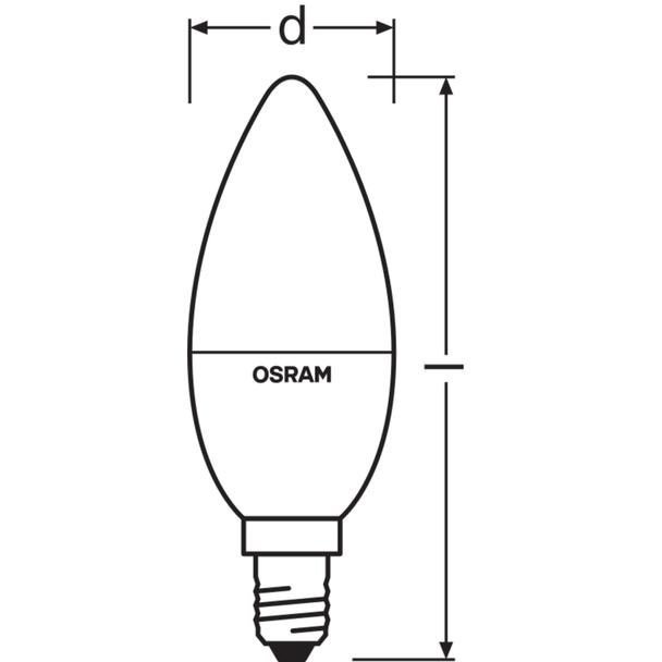 Lampa LED STAR+ CL B RGBWFR 25 dimmable via remote control 4,5W 827 E14