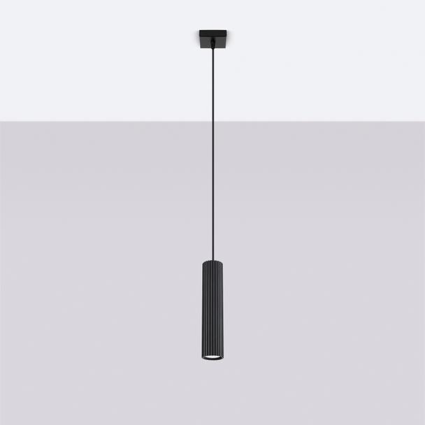 Sollux Lampa wisząca KARBON 1 czarny SL.1573