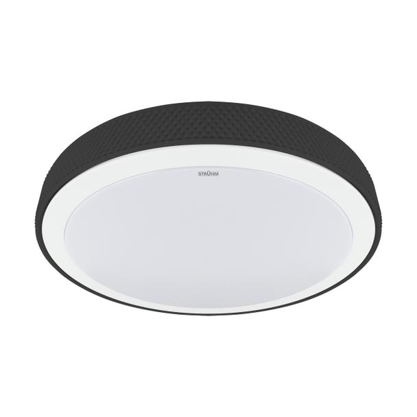 Plafon LED ozdobny czarny RATAN 24W 40cm zmienna barwa 04789 IDEUS
