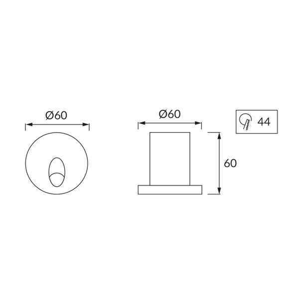 RAFI LED C 3W WHITE 4000K 03117 IDEUS