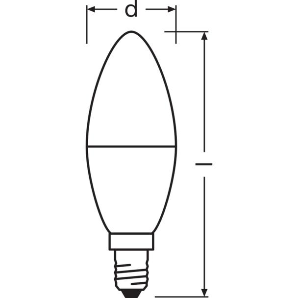 Lampa LED VALUE Classic B60 non-dim plastik 7W 827 E14
