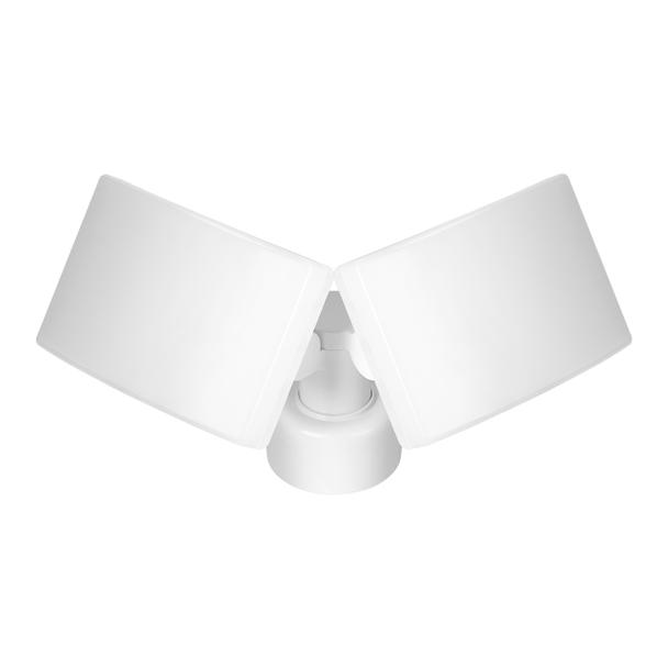 TOS DUO LED 2x20W podwójny naświetlacz ogrodowy z czujnikiem ruchu PIR 2x1600lm IP65 4000K neutralna biel PC biały AD-NL-6603WLR4 ORNO
