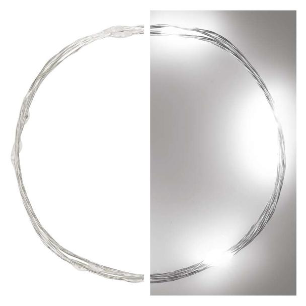 Lampki świąteczne łezki 10 LED 0,9m zimna biel IP20 timer D3AC06 EMOS