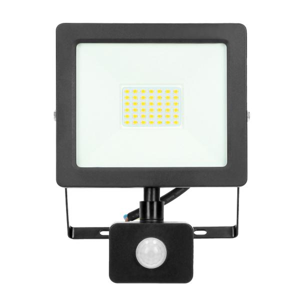ALLED 30W Naświetlacz LED z PIR, 2400lm, IP44, 4000K, Alu+szkło FL/R-2 ORNO