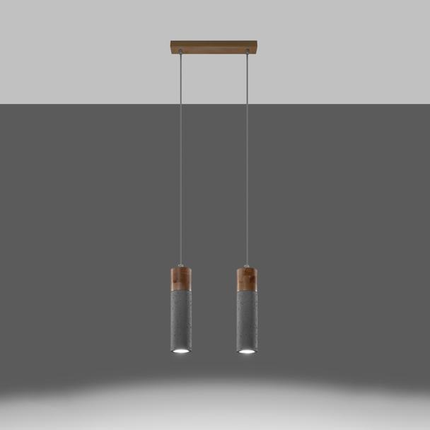 Sollux Lampa wisząca ZANE 2 szara SL.0966