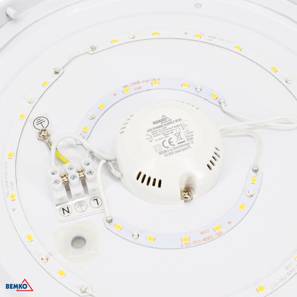 PLAFONIERA LED PLATO 12W 4000K 1130LM IP44 CZ. MIKR. C37-PLA-260-120-4K-MS BEMKO