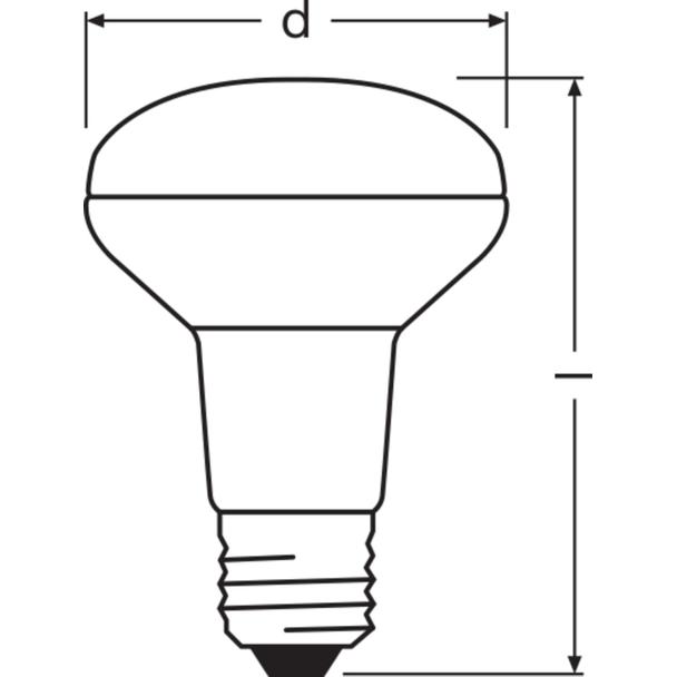 Lampa LED Superior R80 ściemnialna 4,8W 927 E27 LEDVANCE