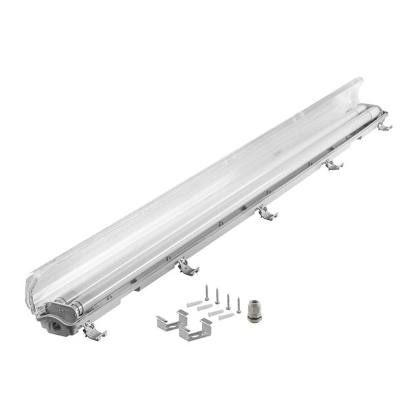 VUMBI II T8 LED 2*18W oprawa hermetyczna pod T8 LED, 3600lm, IP65, 4000K, oprawa zawiera świetlówki DS-2 ORNO
