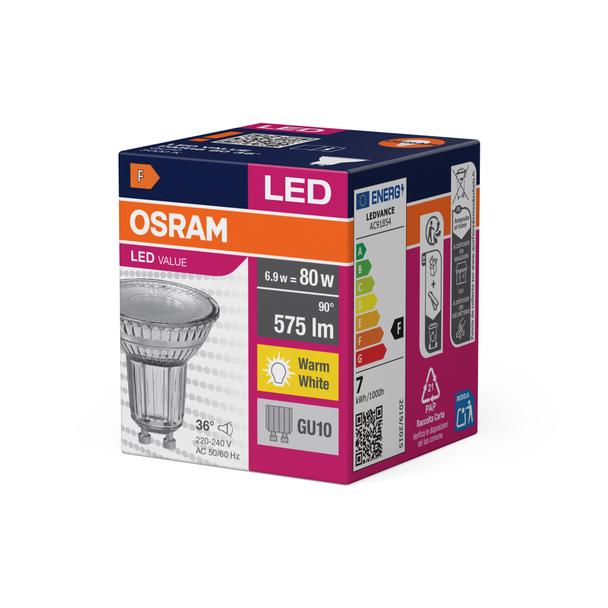 Lampa LED VALUE non-dim PAR16 80 36° 6,9W 830 GU10