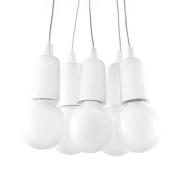 Sollux Lampa wisząca DIEGO 5 biała SL.0571