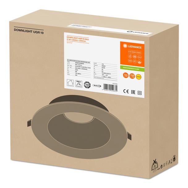 Oprawa DOWNLIGHT UGR19 DN195 PFM 21W 830 DALI WT