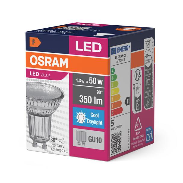 Lampa LED VALUE non-dim PAR16 50 36° 4,3W 865 GU10