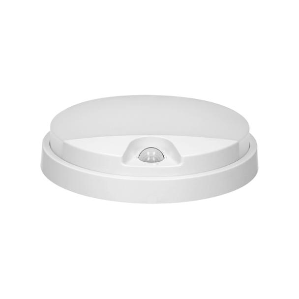 AGAT LED 10W, oprawa ogrodowa z czujnikiem ruchu 140st, 850lm, IP54, 4000K, biała AD-OP-6111WLPMR4 ORNO