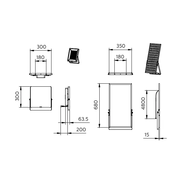 Naświetlacz LED Ledinaire BVP085 32W 4160lm IP65 3000K barwa ciepła ściemnialna LED42/830 9,11402E+11 PHILIPS