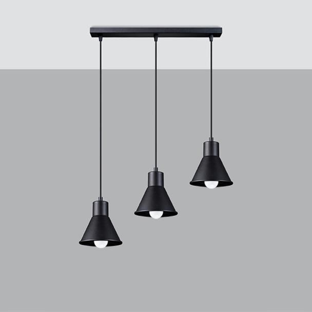 Sollux Lampa wisząca TALEJA 3 czarna [E27] SL.0986