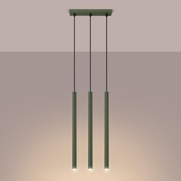 Sollux Lampa wisząca PASTELO 3 zielona oliwka SL.1520
