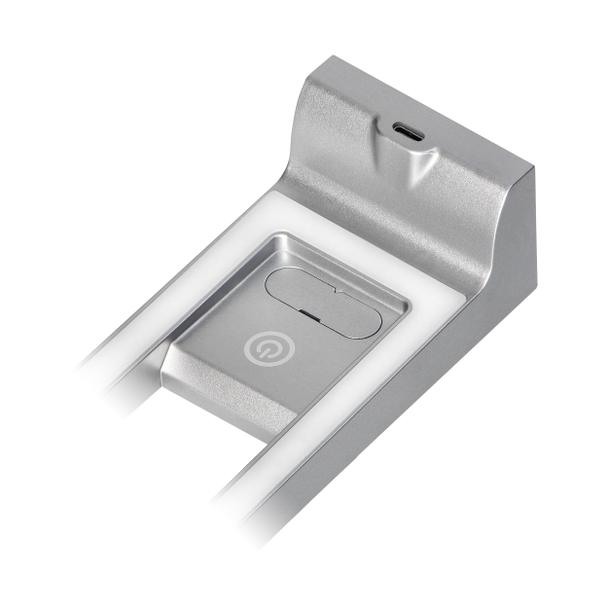 ARTUS lampka podszafkowa LED 3W, 225lm, 4000K, z włącznikiem dotykowym i USB, szara AD-OM-6474L4/G/USB ORNO
