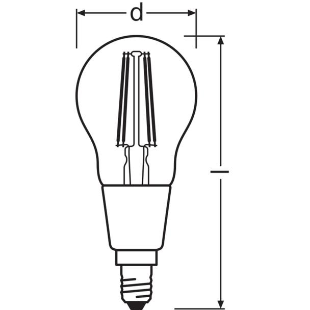 Lampa LED SMART+ WiFi CL P Filament szkło przezroczyste DIM 40 4W/827 E14