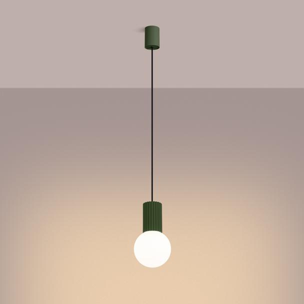 Lampa wisząca HALO 1 zielona oliwka