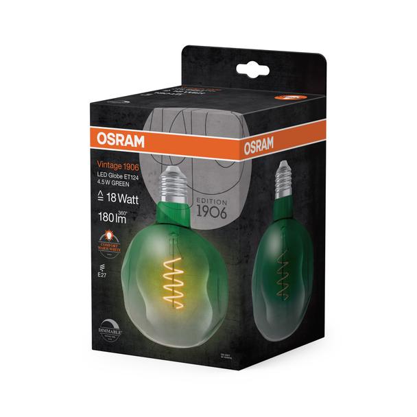 Lampa LED Vintage 1906 ET124 GREEN 18 dim 4,5W/816 E27