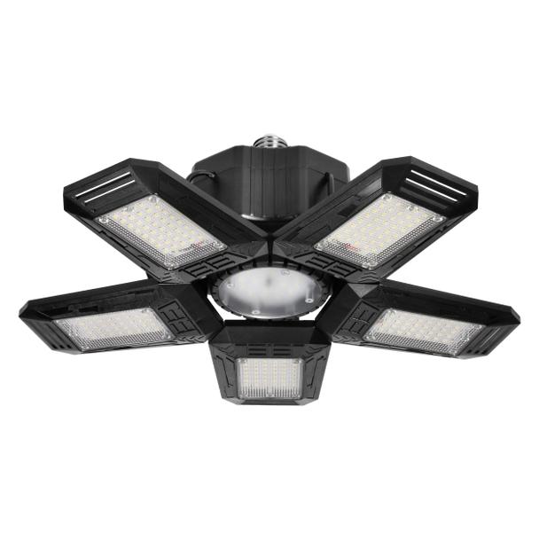 RIGEL LED, lampa warsztatowa składana 5-skrzydłowa, E27, 55W, 6500K, 4950lm WL-10 ORNO
